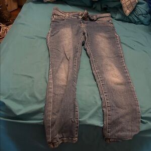 DKNY Women's Faded Blue Straight Leg Jeans